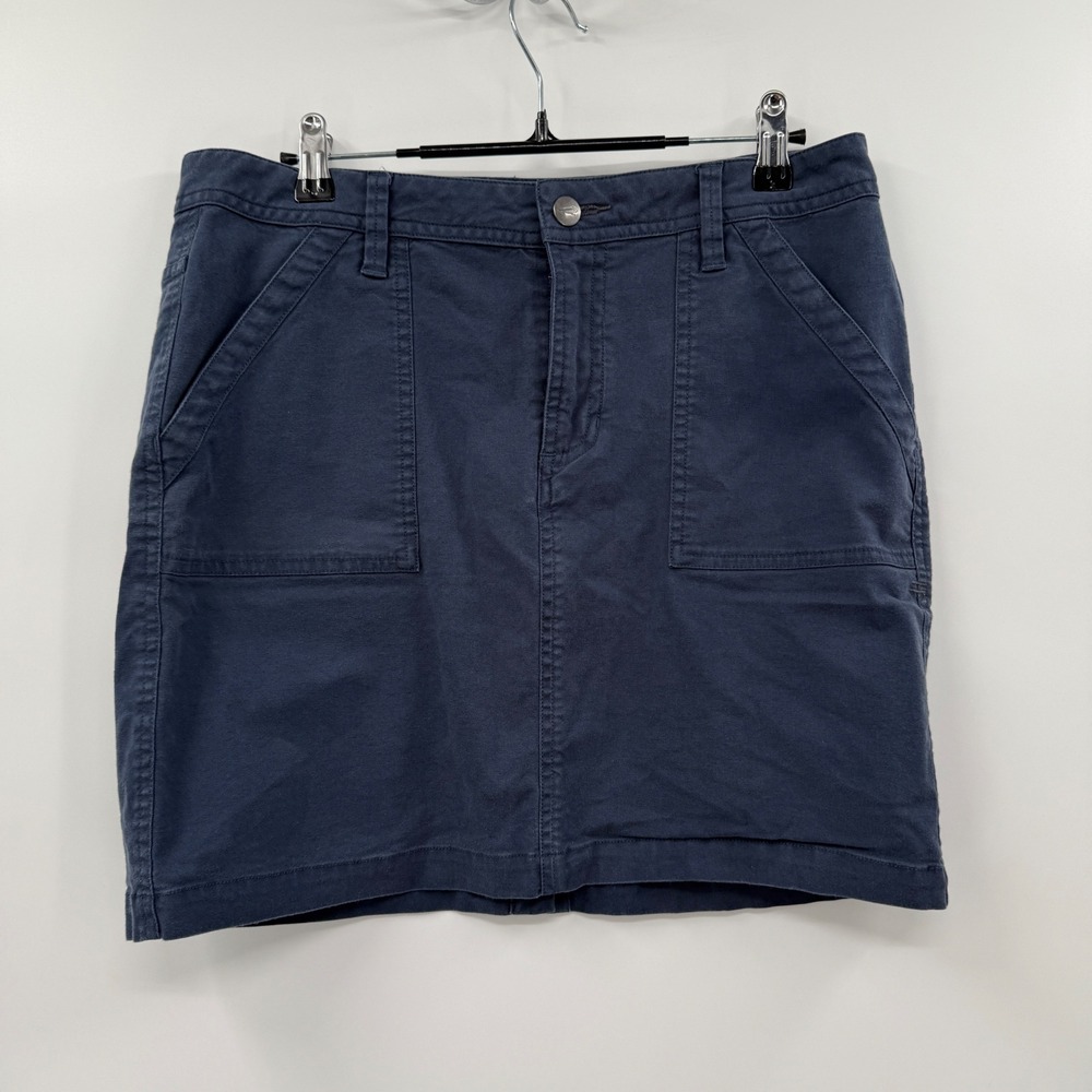 Toad&Co Skirt Size 8 Blue Denim Style Casual‎ Mini Skirt Pockets